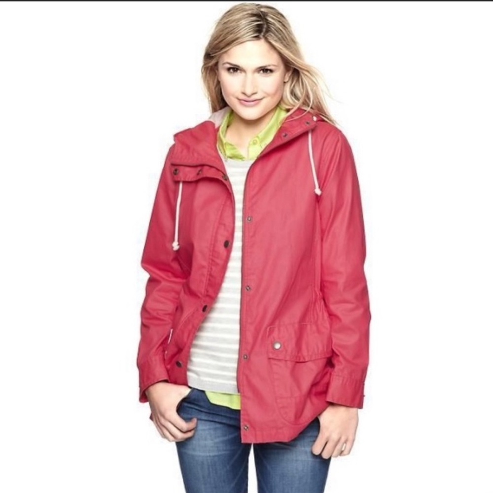 Gap hot pink rain coat. Size small